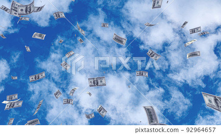 錢 鈔票 鈔票 現金 藍天 天空 3d 插圖 背景 背面 錢 鈔票 鈔票 現金 藍天 天空 3d 插圖 背景 背面 92964657