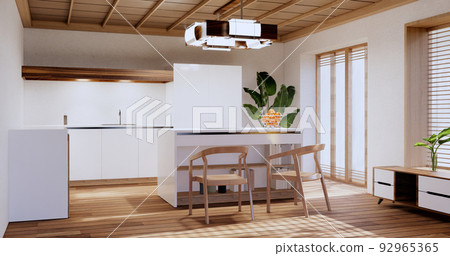 Kitchen room modern style.3D rendering Kitchen room modern style.3D rendering 92965365