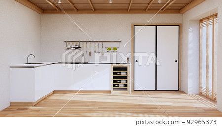 Kitchen room modern style.3D rendering 92965373
