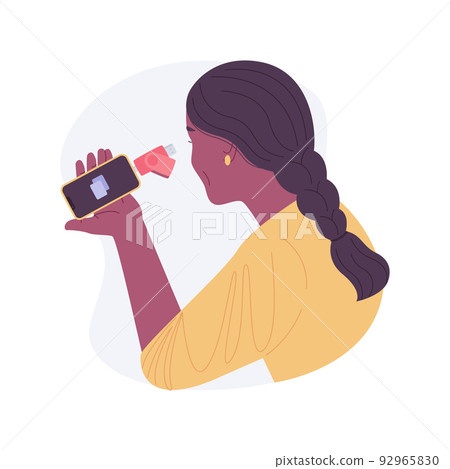 USB OTG flash drive isolated cartoon vector illustrations. 92965830