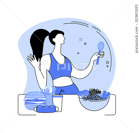 Say no to junk food isolated cartoon vector illustrations. 92965885