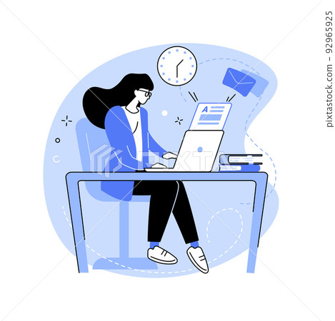 Freelance copywriter isolated cartoon vector illustrations. Freelance copywriter isolated cartoon vector illustrations. 92965925