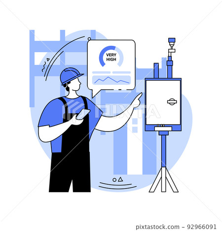 Air quality monitoring isolated cartoon vector illustrations. Air quality monitoring isolated cartoon vector illustrations. 92966091