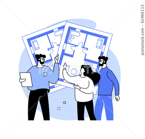 Architectural and engineering isolated cartoon vector illustrations. 92966113