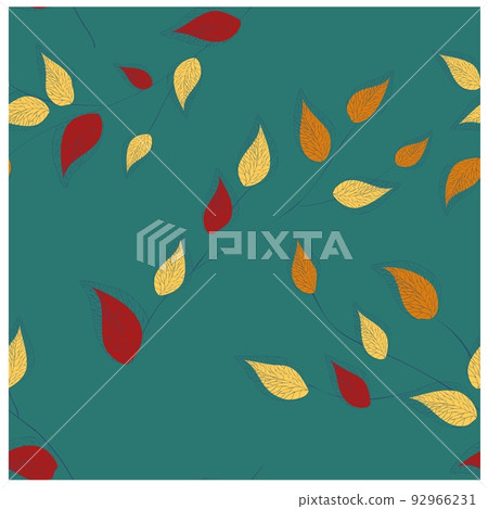 Seamless pattern abstract leaf. Vector fabric seamless pattern. Design element. Abstract floral Seamless pattern abstract leaf. Vector fabric seamless pattern. Design element. Abstract floral 92966231