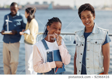 Portrait of Schoolkids Outdoors Portrait of Schoolkids Outdoors 92966416