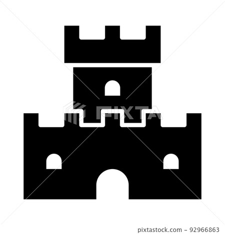 Fort silhouette icon 92966863