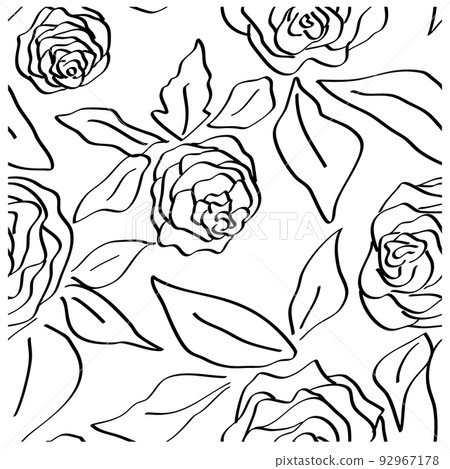 Beautiful paper art seamless pattern with flowers. Summer vector illustration. Spring floral vector Beautiful paper art seamless pattern with flowers. Summer vector illustration. Spring floral vector 92967178