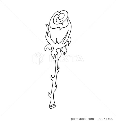 Abstract, line art, vector, ink drawing, rose Abstract, line art, vector, ink drawing, rose 92967300