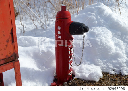 Retro red fire hydrant Fire extinguishing equipment 92967698