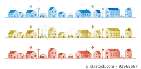Illustration of the cityscape with a grunge style touch 92968667