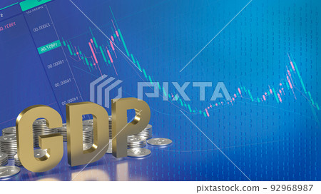 gold gdp for business concept 3d rendering 92968987