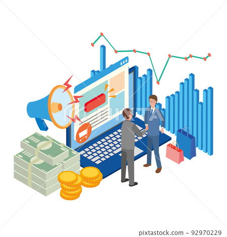 Affiliate advertising image illustration 92970229