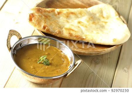 Keema咖哩和naan用羊肉 92970230