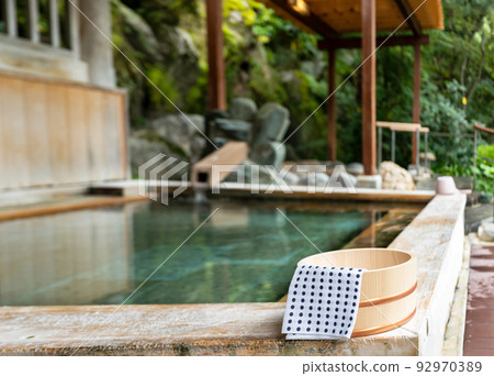 Open-air bath, hot spring 92970389