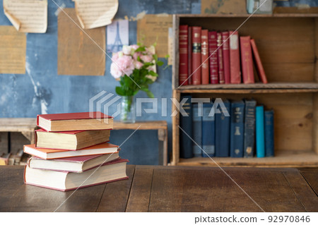 landscape with bookshelves 92970846