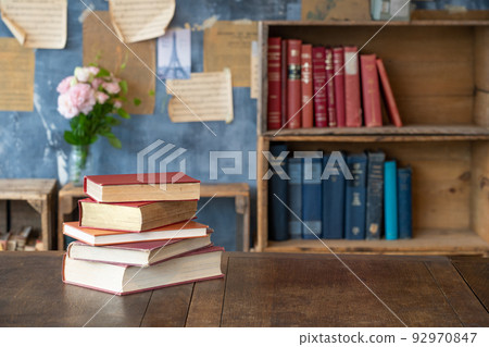 landscape with bookshelves 92970847