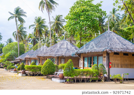 bungalow wooden villa on the beach bungalow wooden villa on the beach 92971742