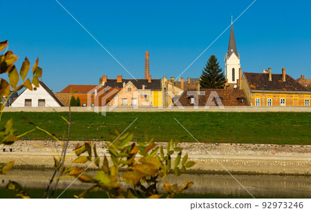 Cityscape of Gyor with Raba River Cityscape of Gyor with Raba River 92973246