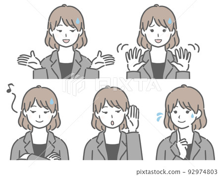 A young woman in a silly suit A young woman in a silly suit 92974803