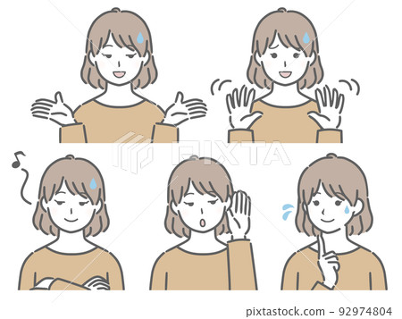 穿著便服的年輕女子 穿著便服的年輕女子 92974804