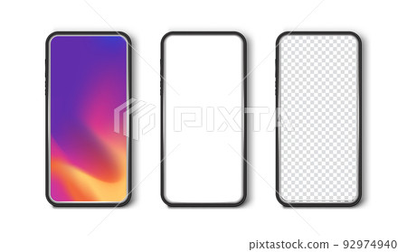 Smartphone mockup. Device UI, UX mockup for presentation modern template for infographics or presentation design. Vector design Smartphone mockup. Device UI, UX mockup for presentation modern template for infographics or presentation design. Vector design 92974940