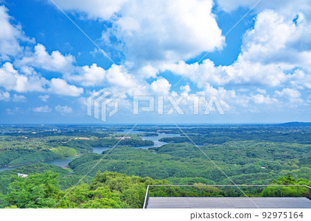 【從伊勢志摩橫山展望台眺望英虞灣】三重縣志摩市英虞町宇形 92975164