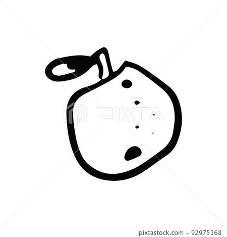 Tangerine with leaf Vector illustration on white background 92975168