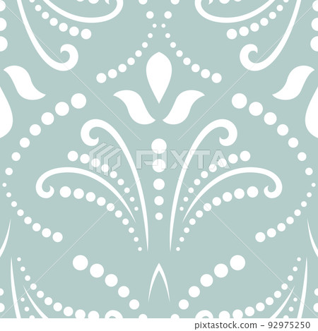 Floral Seamless Vector Pattern With Leaves 92975250