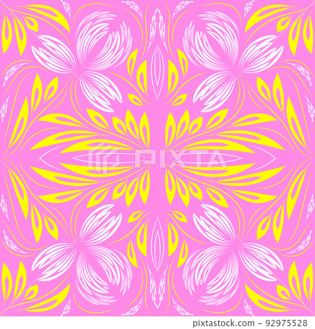 Folk flowers print Floral pattern Ethnic art 92975528