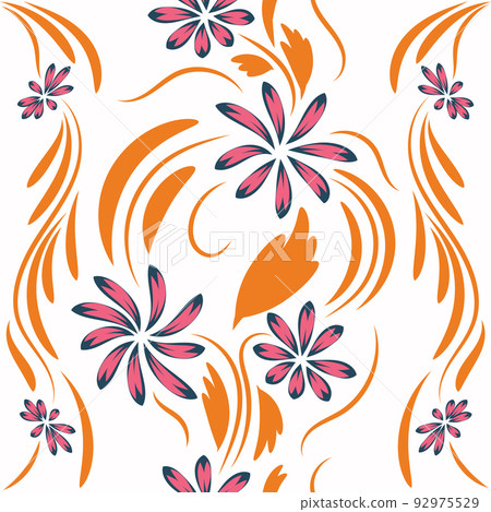 Folk flowers print Floral pattern Ethnic art Folk flowers print Floral pattern Ethnic art 92975529