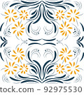 Folk flowers print Floral pattern Ethnic art 92975530