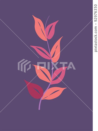 Floral composition, branch with leaves botany Floral composition, branch with leaves botany 92976350