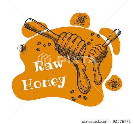 Raw honey, organic and natural product bee farm 92976771