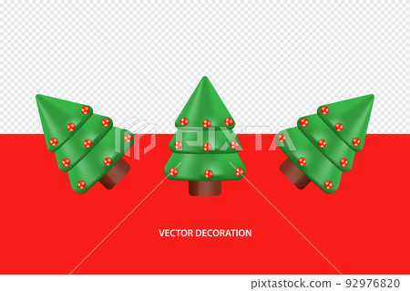 3D Christmas tree on the transparent background 3D Christmas tree on the transparent background 92976820
