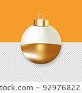 Realistic christmas ball on the transparent background 92976822