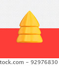 3D realistic chirstmas tree on the transparent background Vector 92976830