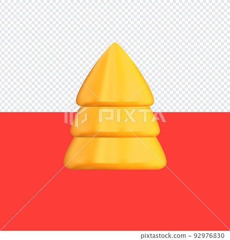 3D realistic chirstmas tree on the transparent background Vector 92976830