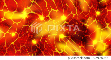 Seamless pattern of volcano lava river or glowing magma surface top view Seamless pattern of volcano lava river or glowing magma surface top view 92978056
