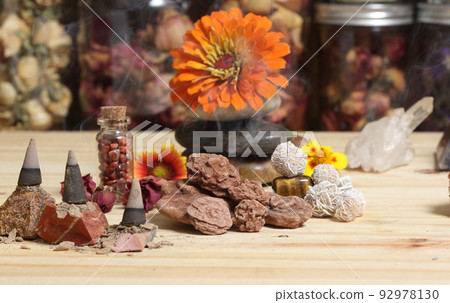 Desert Rose Rocks From Oklahoma on Meditation Table Desert Rose Rocks From Oklahoma on Meditation Table 92978130