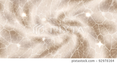 Beige water surface top view seamless texture with sunlight glare reflect, caustic ripples and waves 92978164