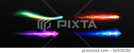 Vfx effect of meteorite, star, missile flame set Vfx effect of meteorite, star, missile flame set 92978290