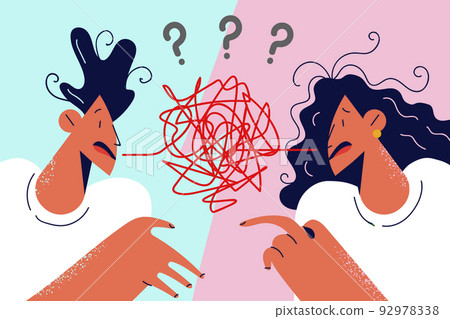 Couple fight have misunderstanding in relations Couple fight have misunderstanding in relations 92978338