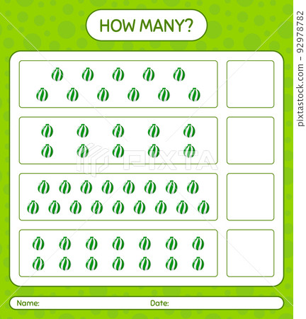 How many counting game with christmas ornament. worksheet for preschool kids, kids activity sheet How many counting game with christmas ornament. worksheet for preschool kids, kids activity sheet 92978782