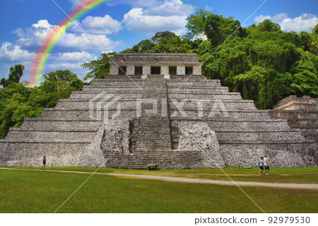 Traces of Mayan civilization sleeping in the dense forest Traces of Mayan civilization sleeping in the dense forest 92979530