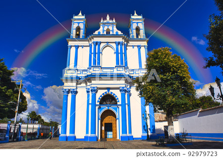 Mexico blue church image 92979723