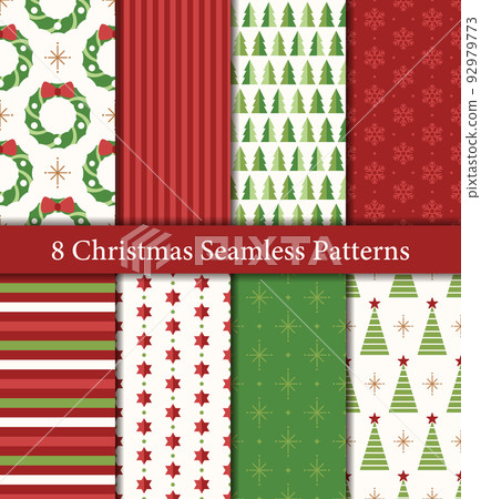 Christmas seamless pattern set Christmas seamless pattern set 92979773
