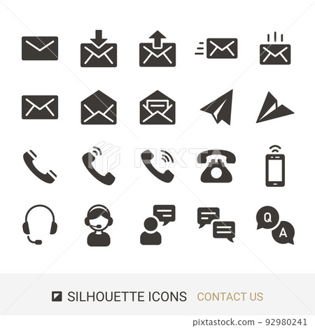 EC 網站圖標、購物指南、查詢、剪影圖標 EC 網站圖標、購物指南、查詢、剪影圖標 92980241