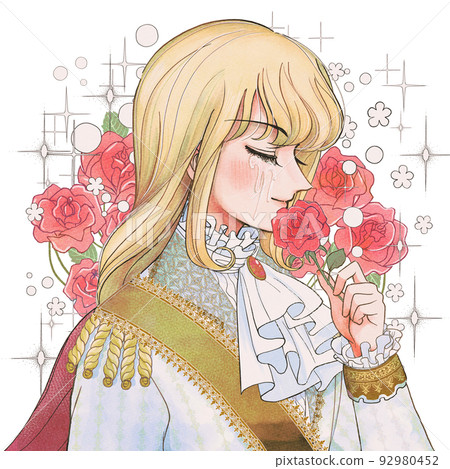 童話童話插畫流淚的玫瑰之國王子 92980452