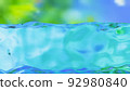 Abstract design of water split line with underwater. 3D rendering 92980840